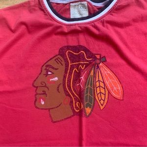 Red Jacket Chicago Black Hawks Short Sleeve Tee Shirt Red XXL